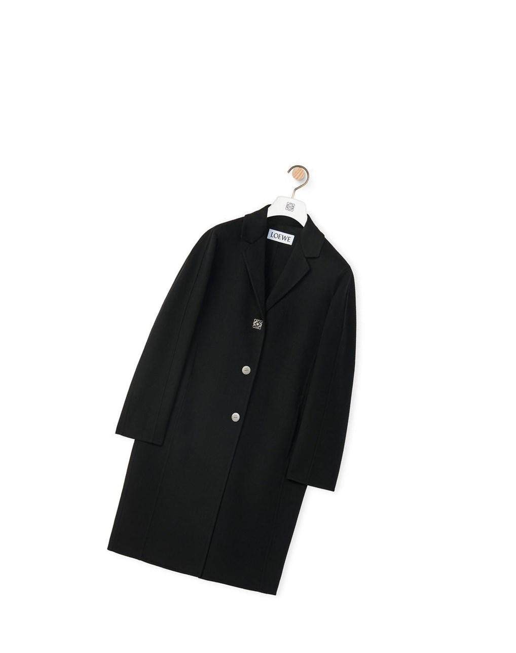 Loewe Anagram coat in wool and cashmere Negros | NQFAJ-5167
