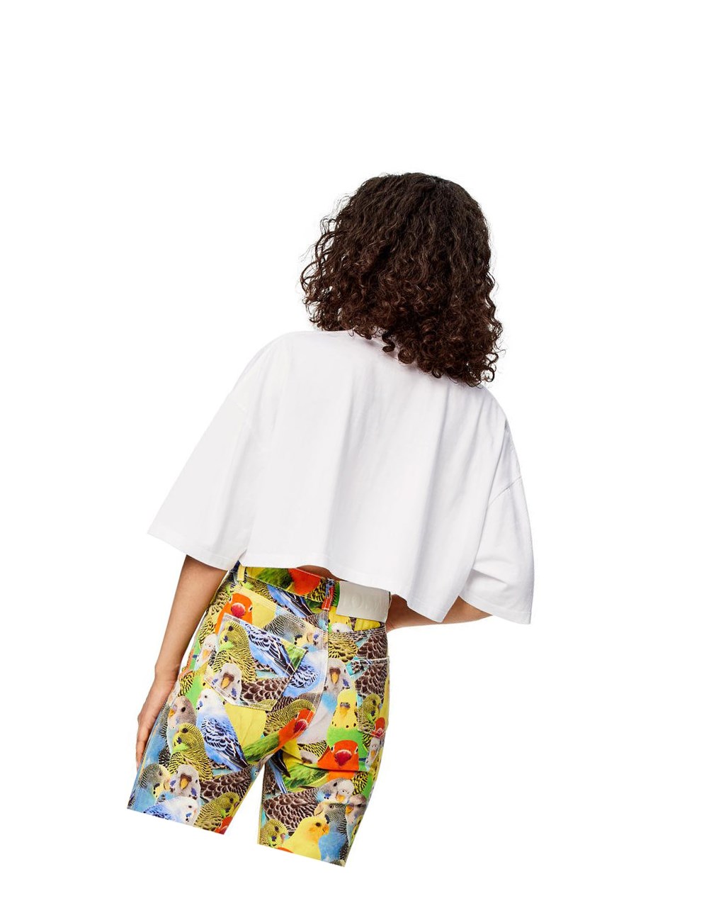 Loewe Anagram cropped T-shirt in cotton Blancos | OZTLR-5703