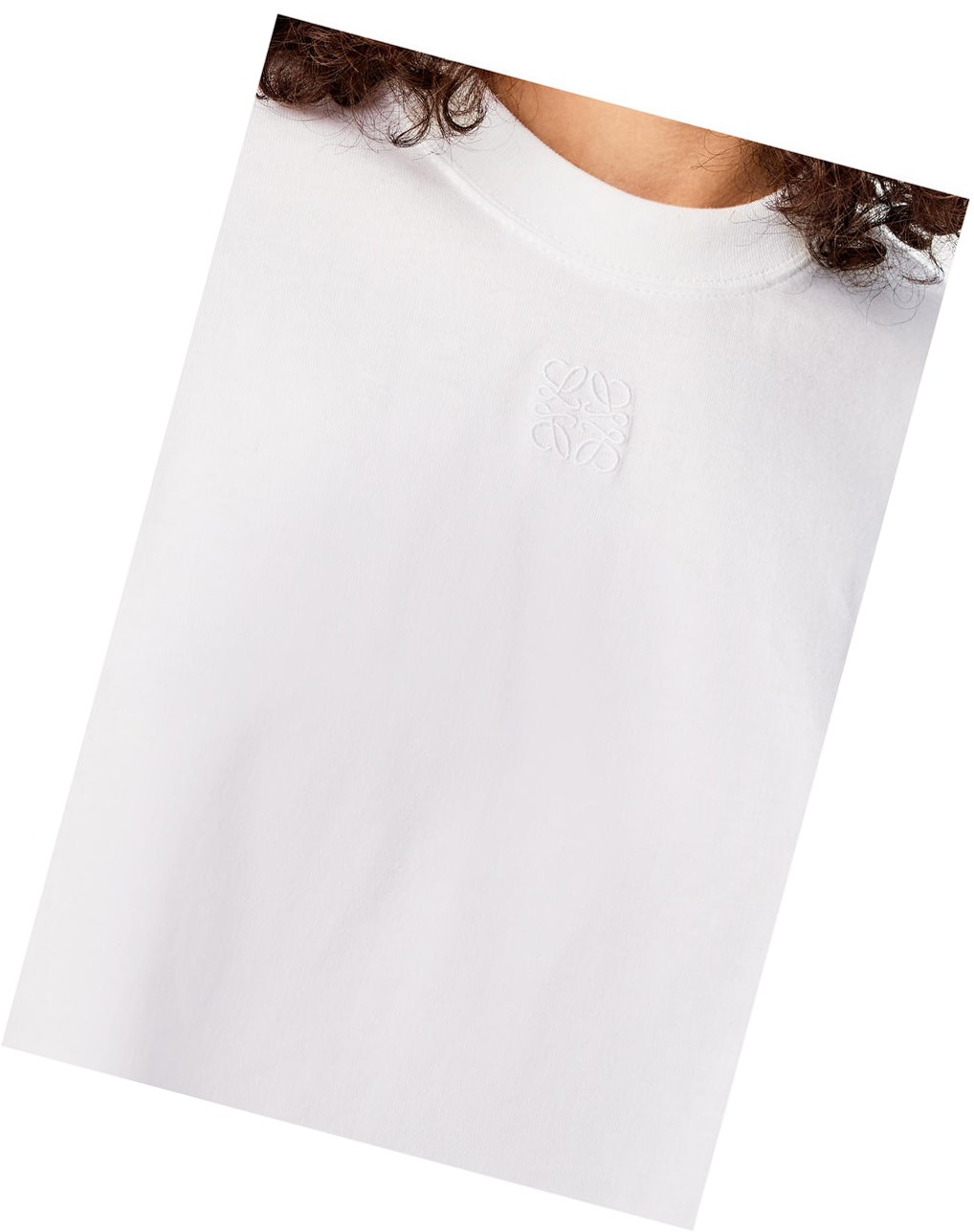 Loewe Anagram cropped T-shirt in cotton Blancos | OZTLR-5703