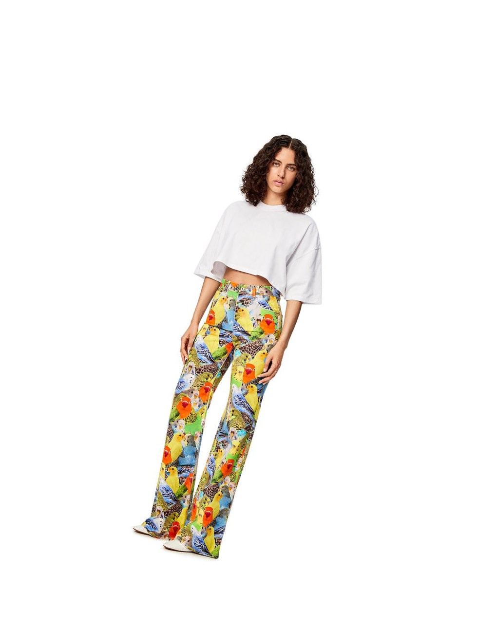 Loewe Anagram cropped T-shirt in cotton Blancos | OZTLR-5703