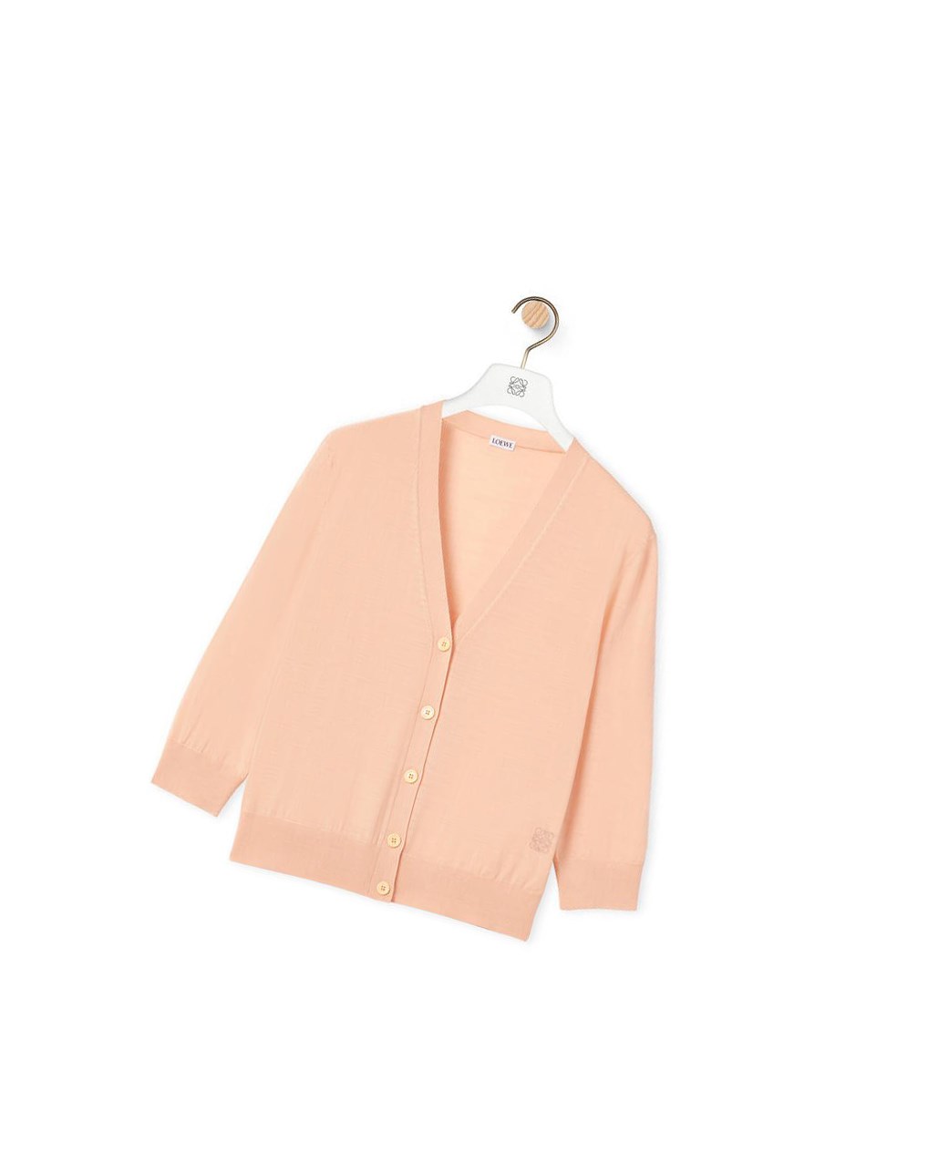 Loewe Anagram cropped cardigan in wool Azules | LJSRV-9163