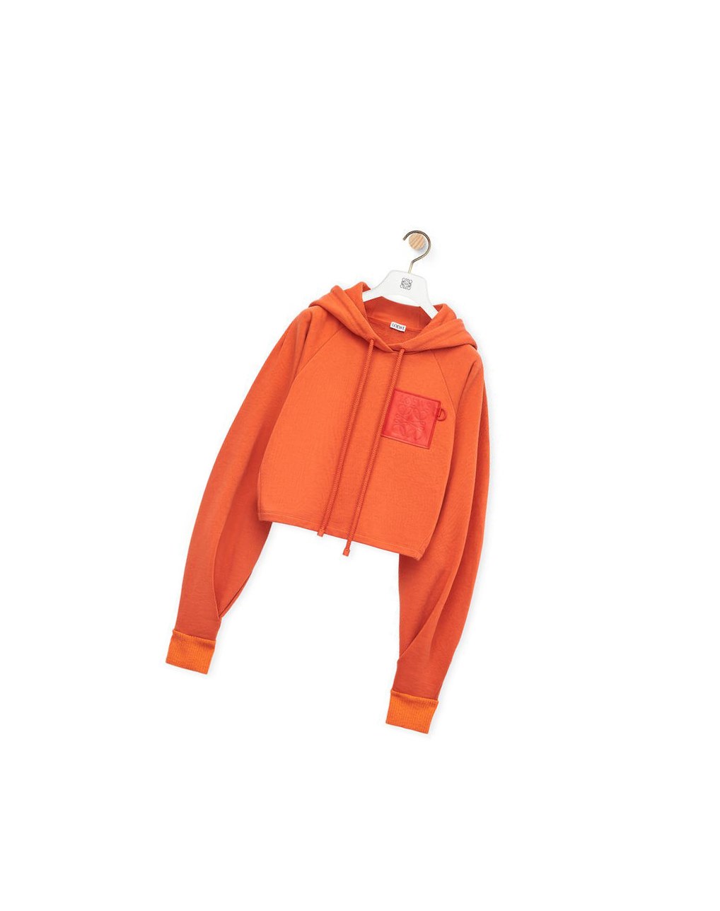 Loewe Anagram cropped hoodie in cotton Naranjas | BHFRP-6293