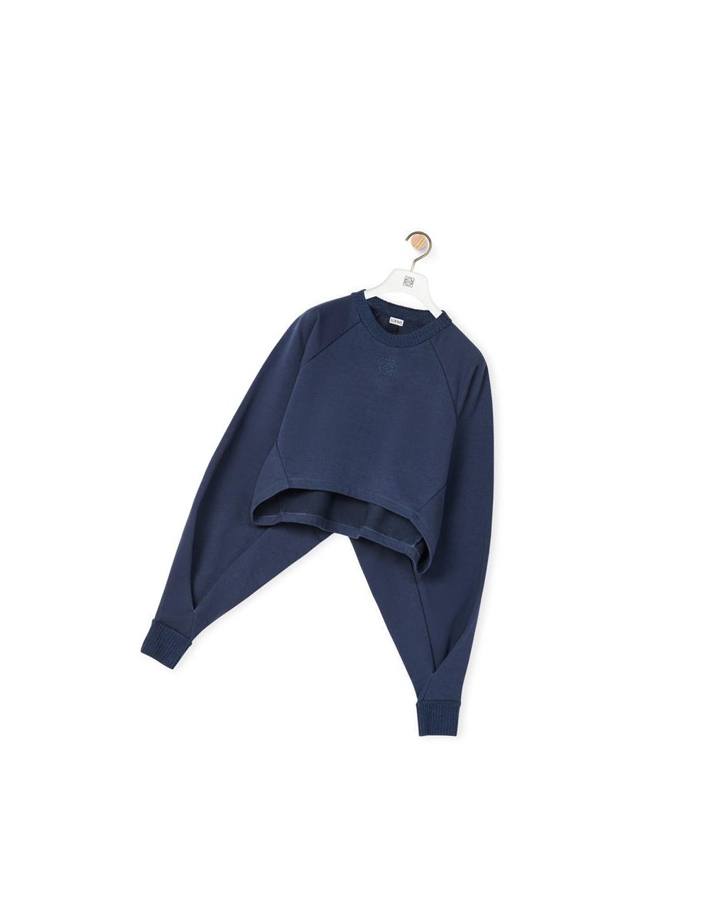 Loewe Anagram cropped sweatshirt in cotton Azules | AWDKT-7926