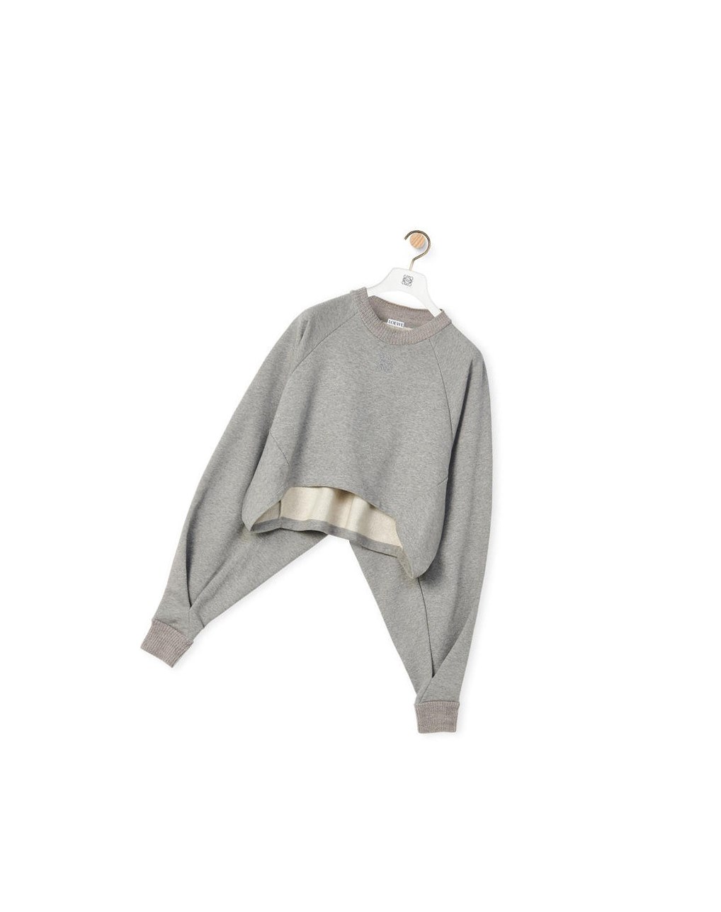 Loewe Anagram cropped sweatshirt in cotton Grises | QINAX-3261