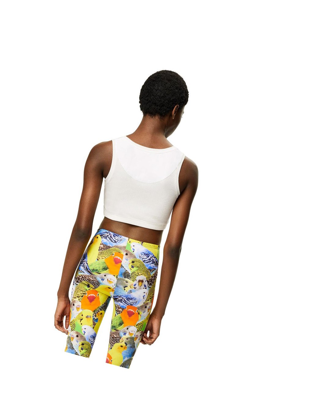Loewe Anagram cropped tank top in cotton Blancos | QGWTD-2649