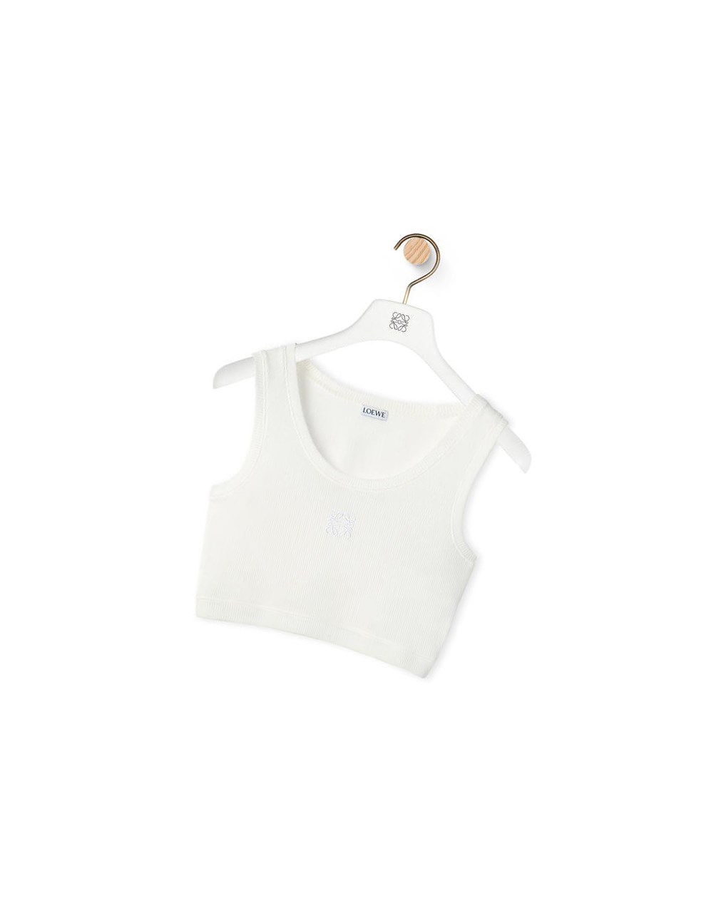 Loewe Anagram cropped tank top in cotton Blancos | QGWTD-2649