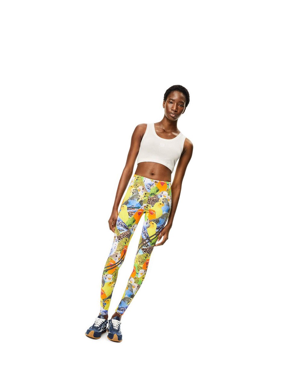 Loewe Anagram cropped tank top in cotton Blancos | QGWTD-2649