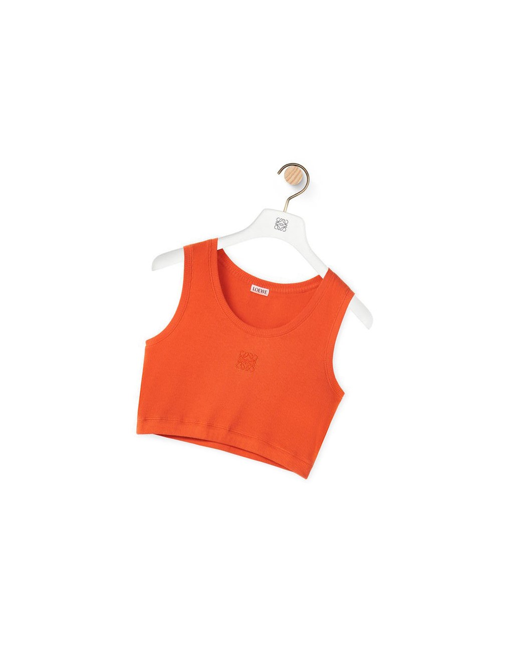 Loewe Anagram cropped tank top in cotton Naranjas | WFQVJ-0358