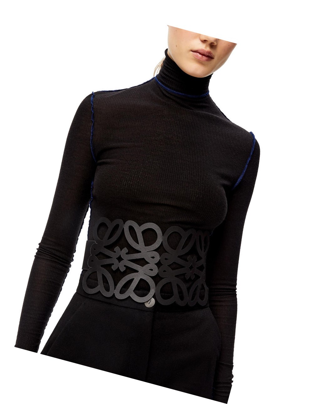 Loewe Anagram cut out belt in calfskin Negros | HNPIM-3507