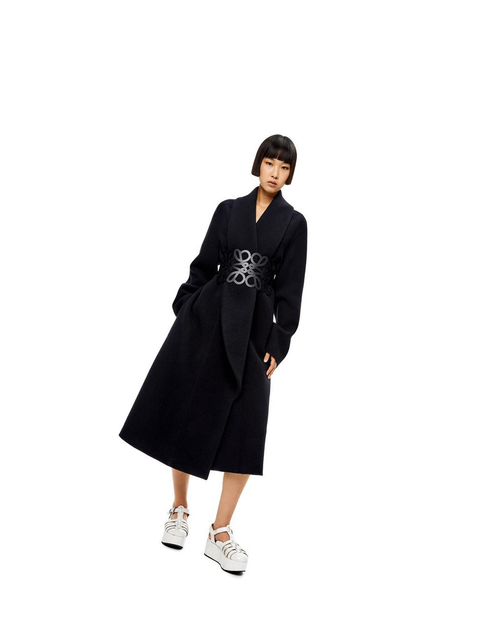 Loewe Anagram cut out belt in calfskin Negros | HNPIM-3507