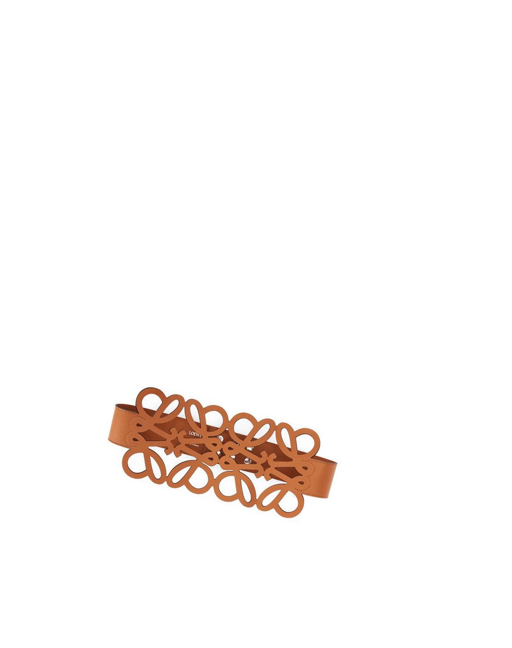 Loewe Anagram cut out belt in calfskin Tan | IADEJ-5607