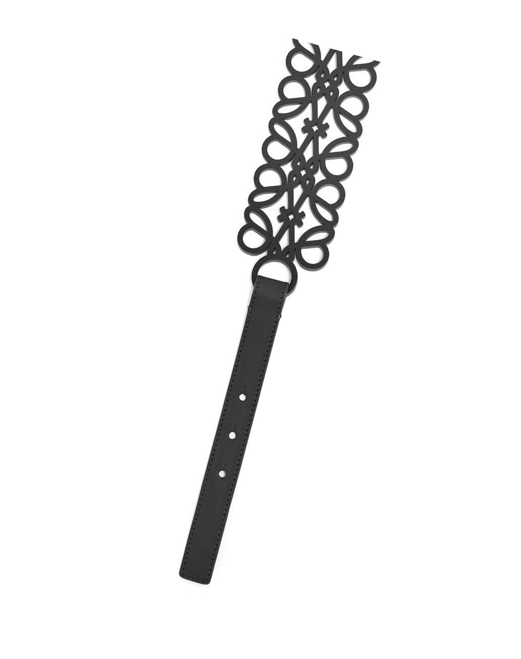 Loewe Anagram cut-out belt in smooth calfskin Negros Dorados | ZNIAT-7463