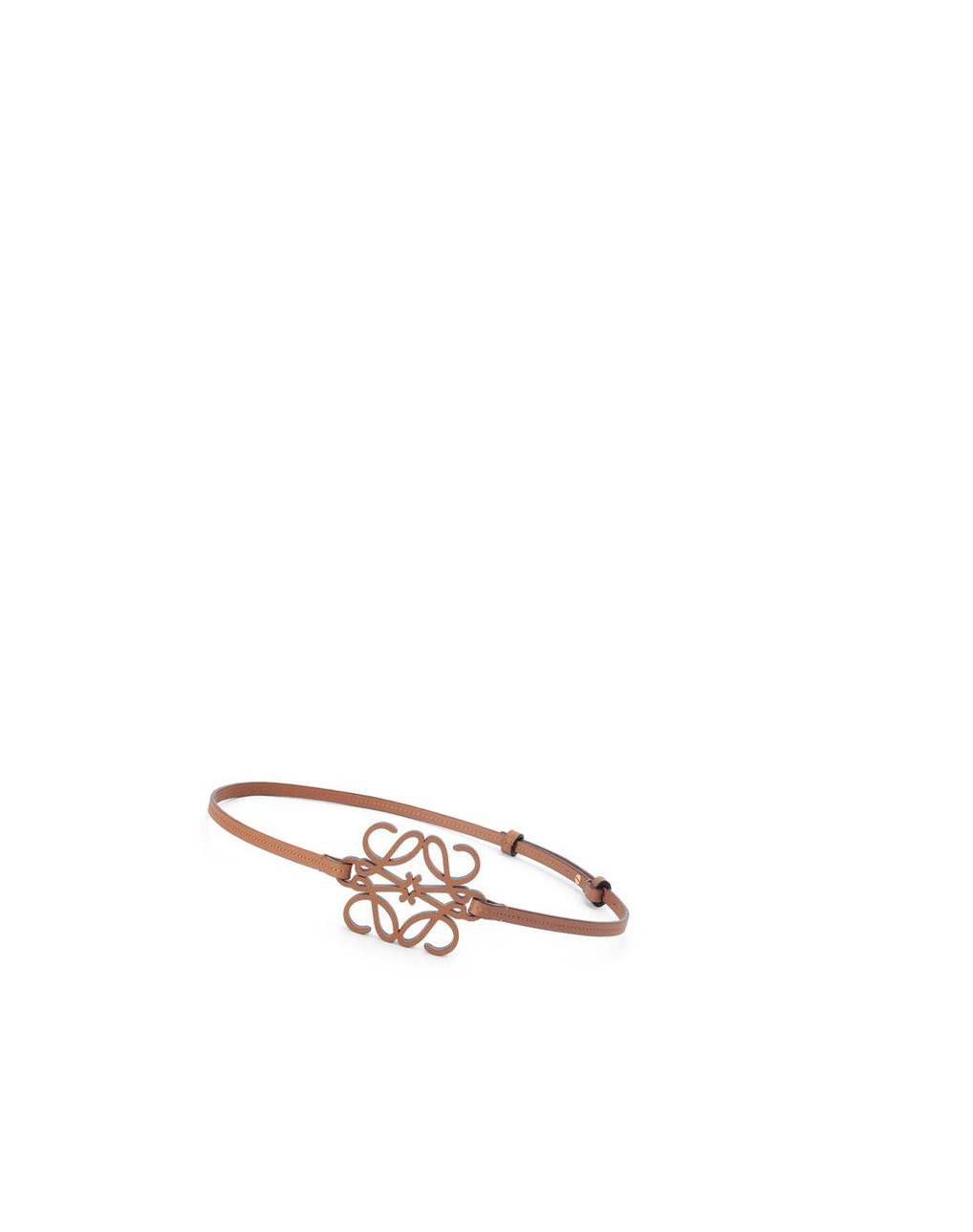 Loewe Anagram cut-out belt in soft calfskin Tan | XFEPR-1027