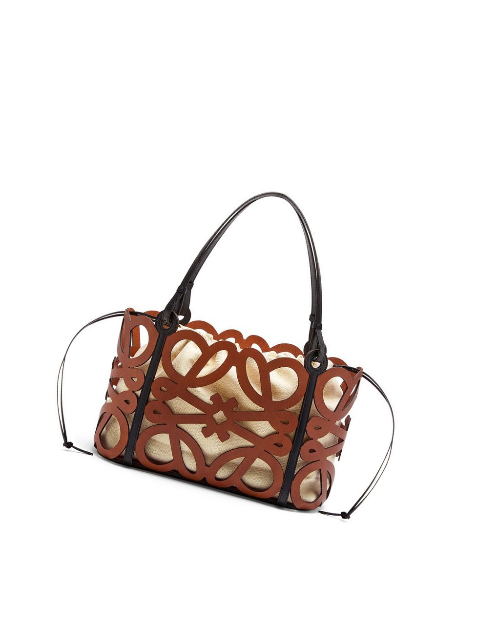Loewe Anagram cut-out tote in calfskin Tan | TOFZL-1804