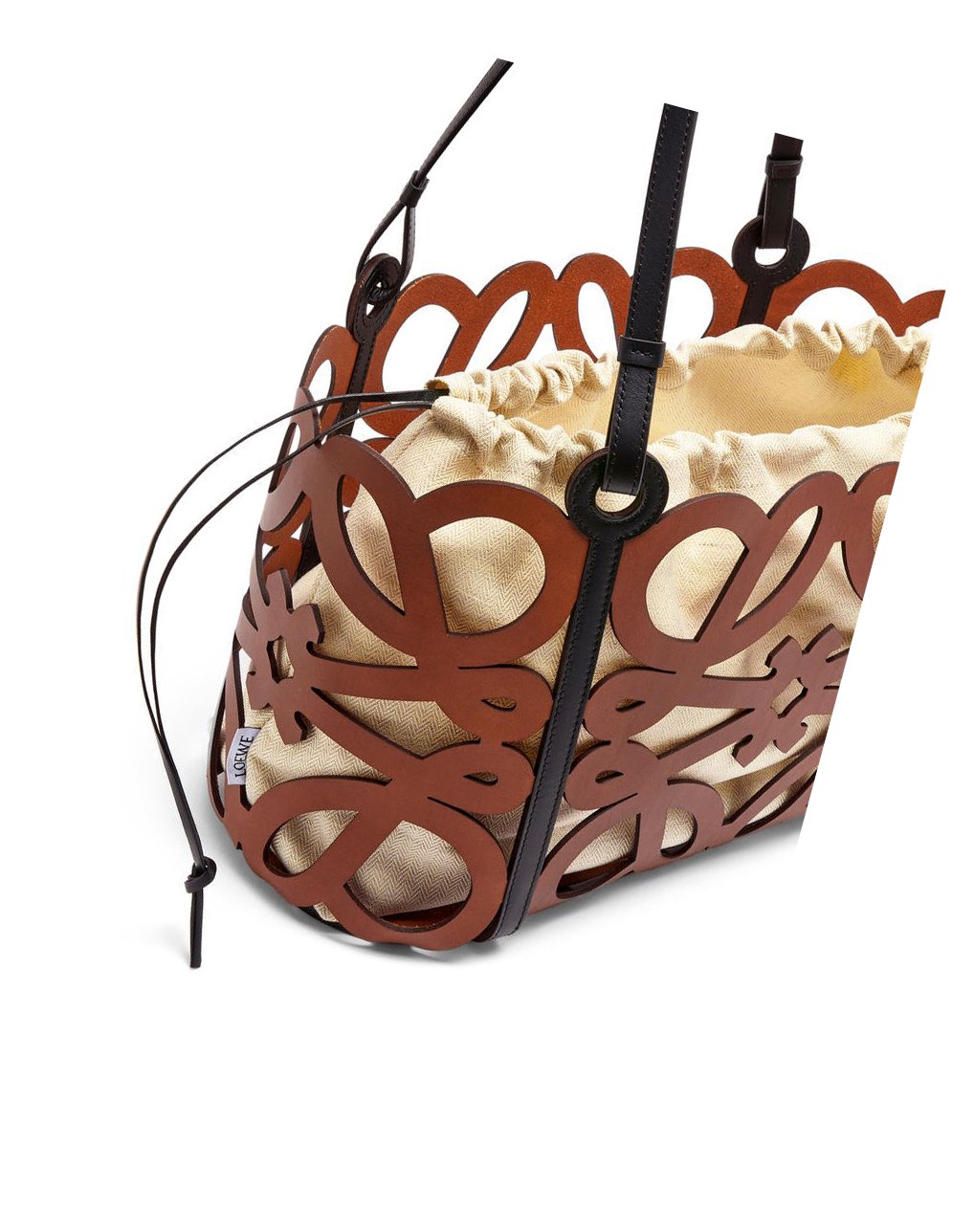 Loewe Anagram cut-out tote in calfskin Tan | TOFZL-1804