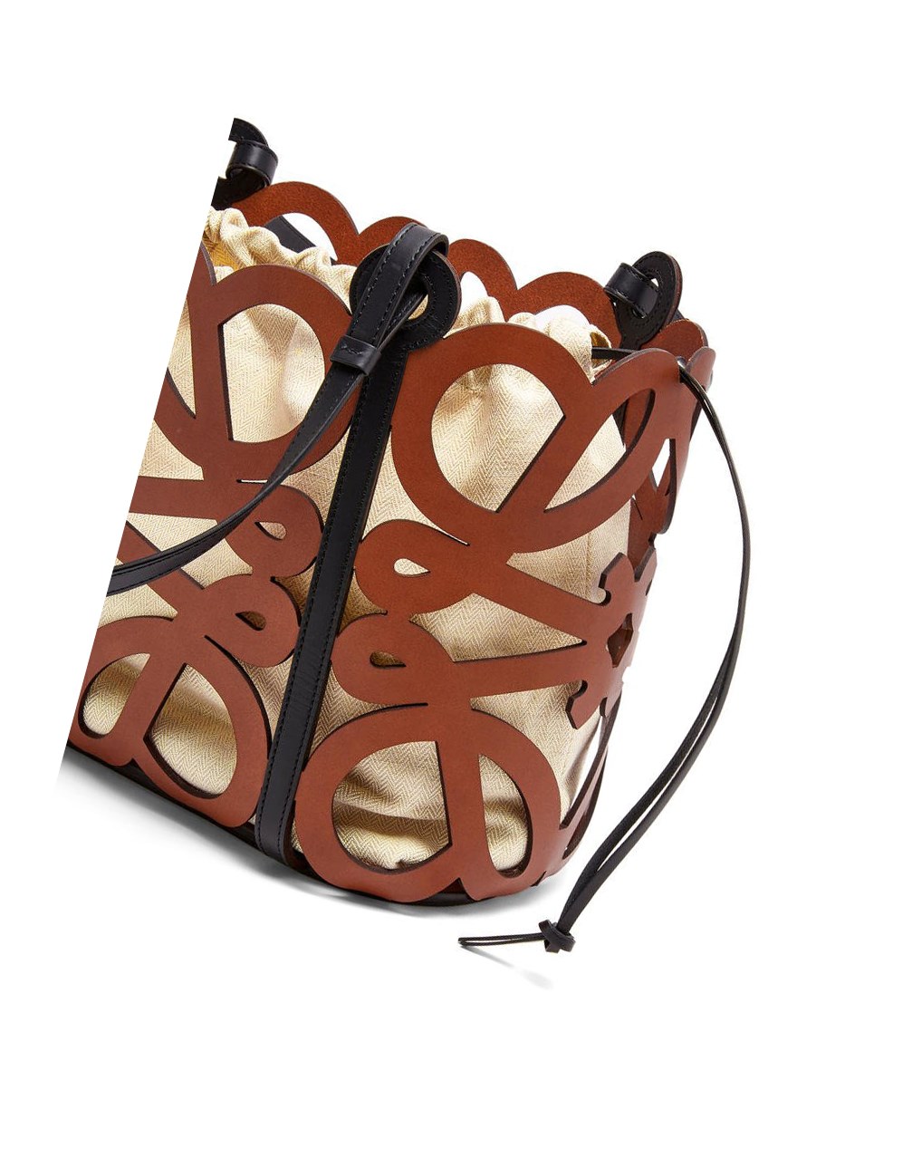 Loewe Anagram cut-out tote in calfskin Tan | TOFZL-1804