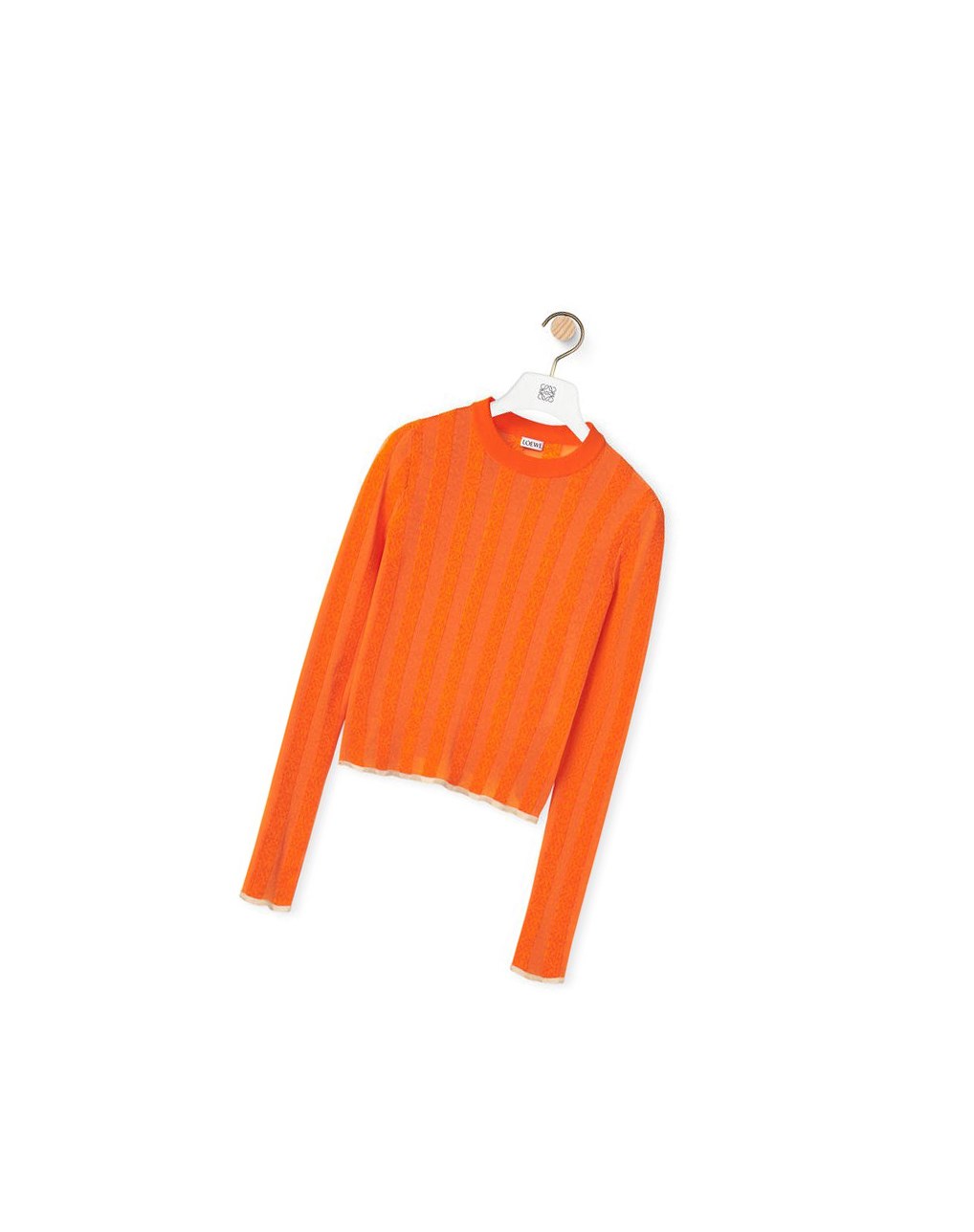 Loewe Anagram devore sweater in viscose Naranjas | MJTSA-7590