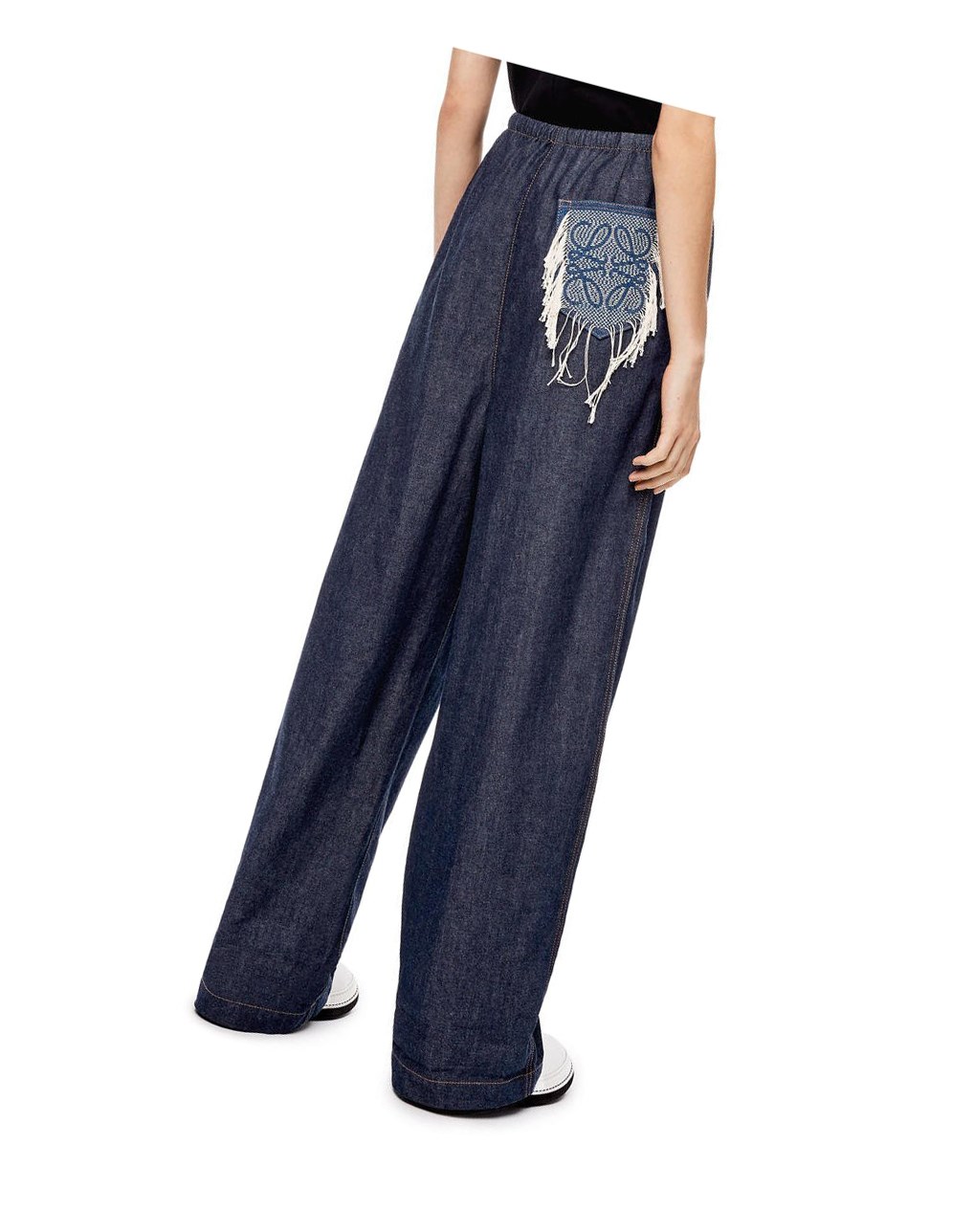 Loewe Anagram drawstring jeans in denim Azules Azules Azules | SVREA-2650