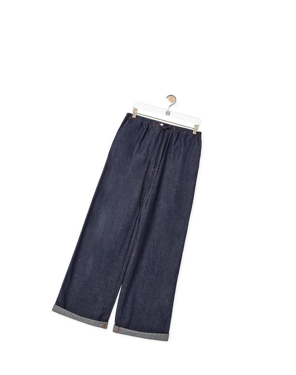 Loewe Anagram drawstring jeans in denim Azules Azules Azules | SVREA-2650