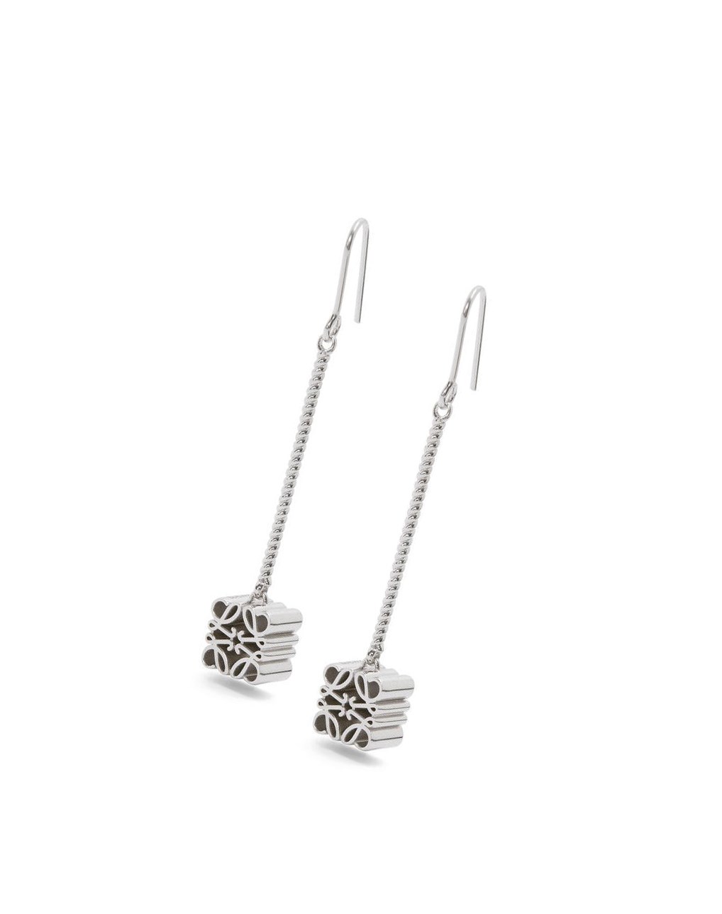Loewe Anagram drop earrings in sterling silver Plateados | GSHAB-0746