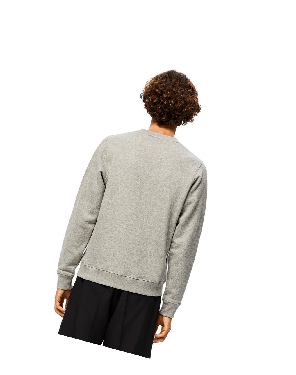 Loewe Anagram embroidered sweatshirt in cotton Grises | BQFMA-0348