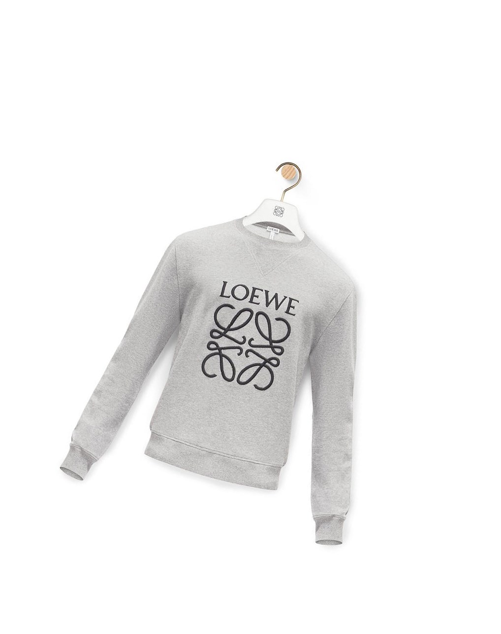 Loewe Anagram embroidered sweatshirt in cotton Grises | GKFWQ-3698