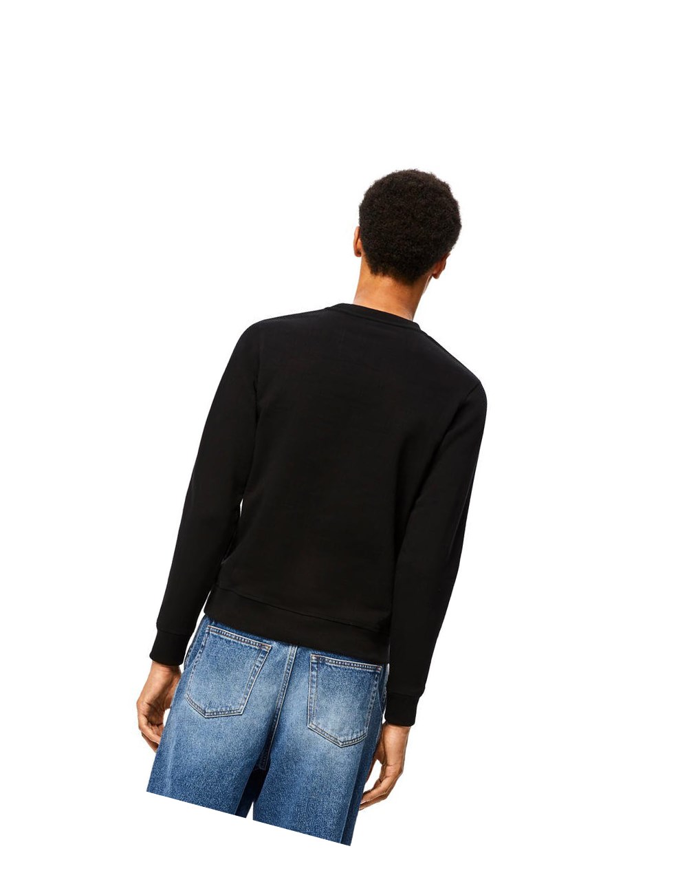 Loewe Anagram embroidered sweatshirt in cotton Negros | NAIWJ-5326
