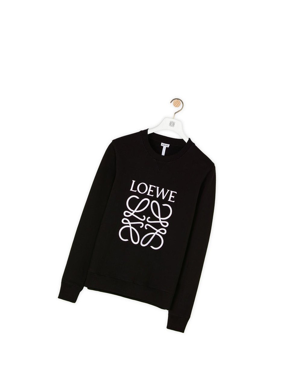 Loewe Anagram embroidered sweatshirt in cotton Negros | NAIWJ-5326