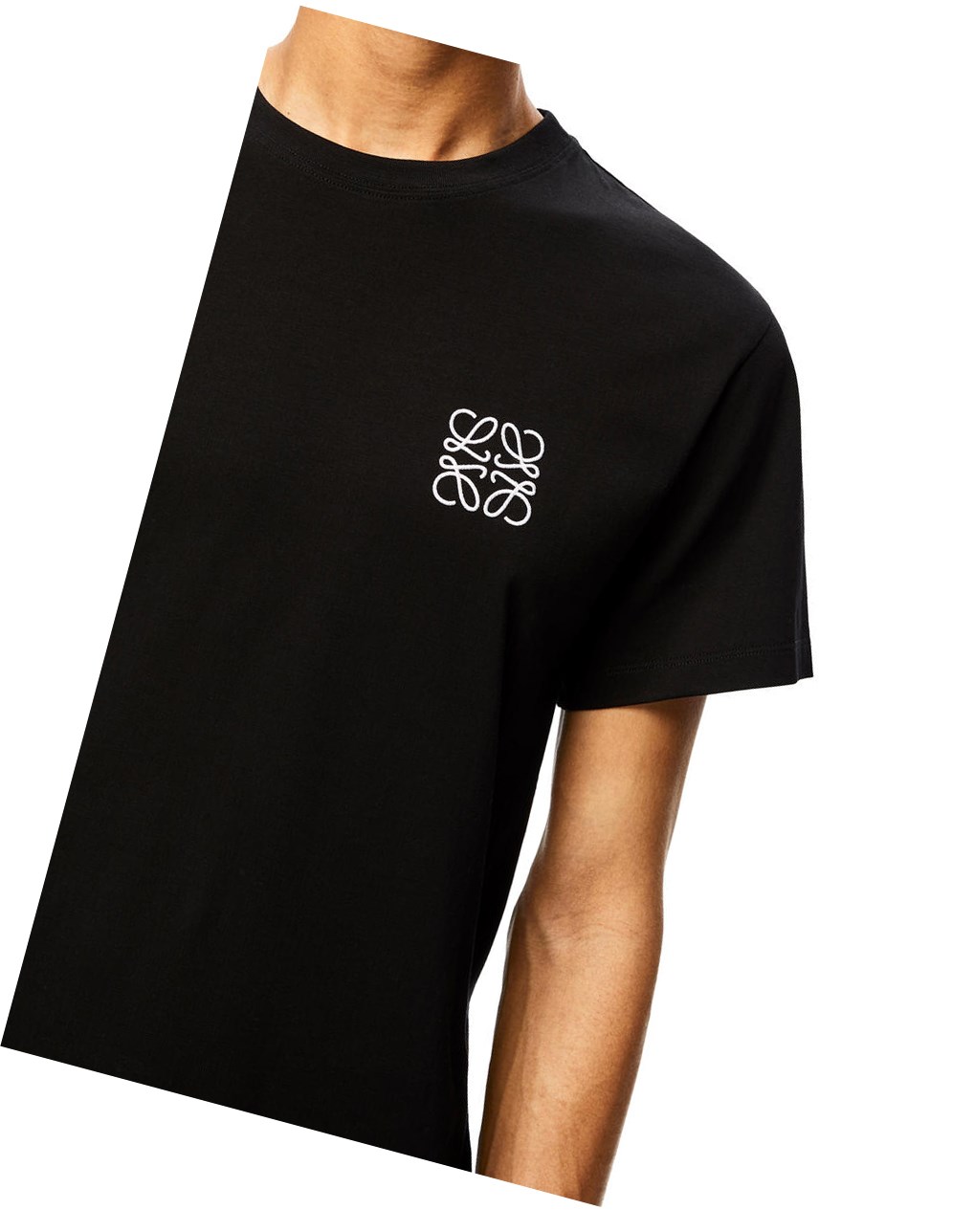 Loewe Anagram embroidered t-shirt in cotton Negros | VDSIM-8562