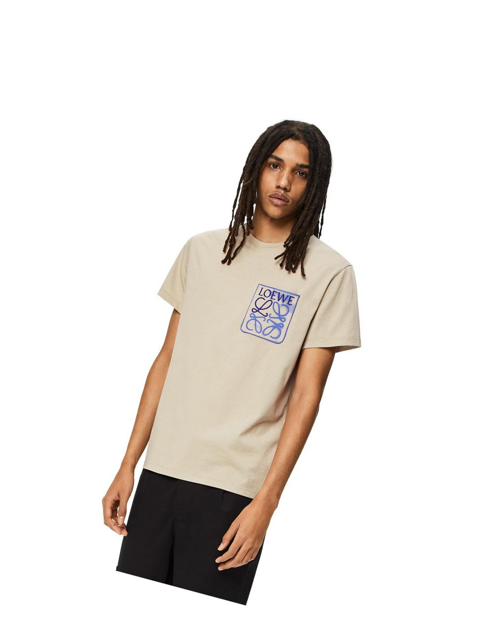 Loewe Anagram fake pocket T-shirt in cotton Grises | HZWUE-5421
