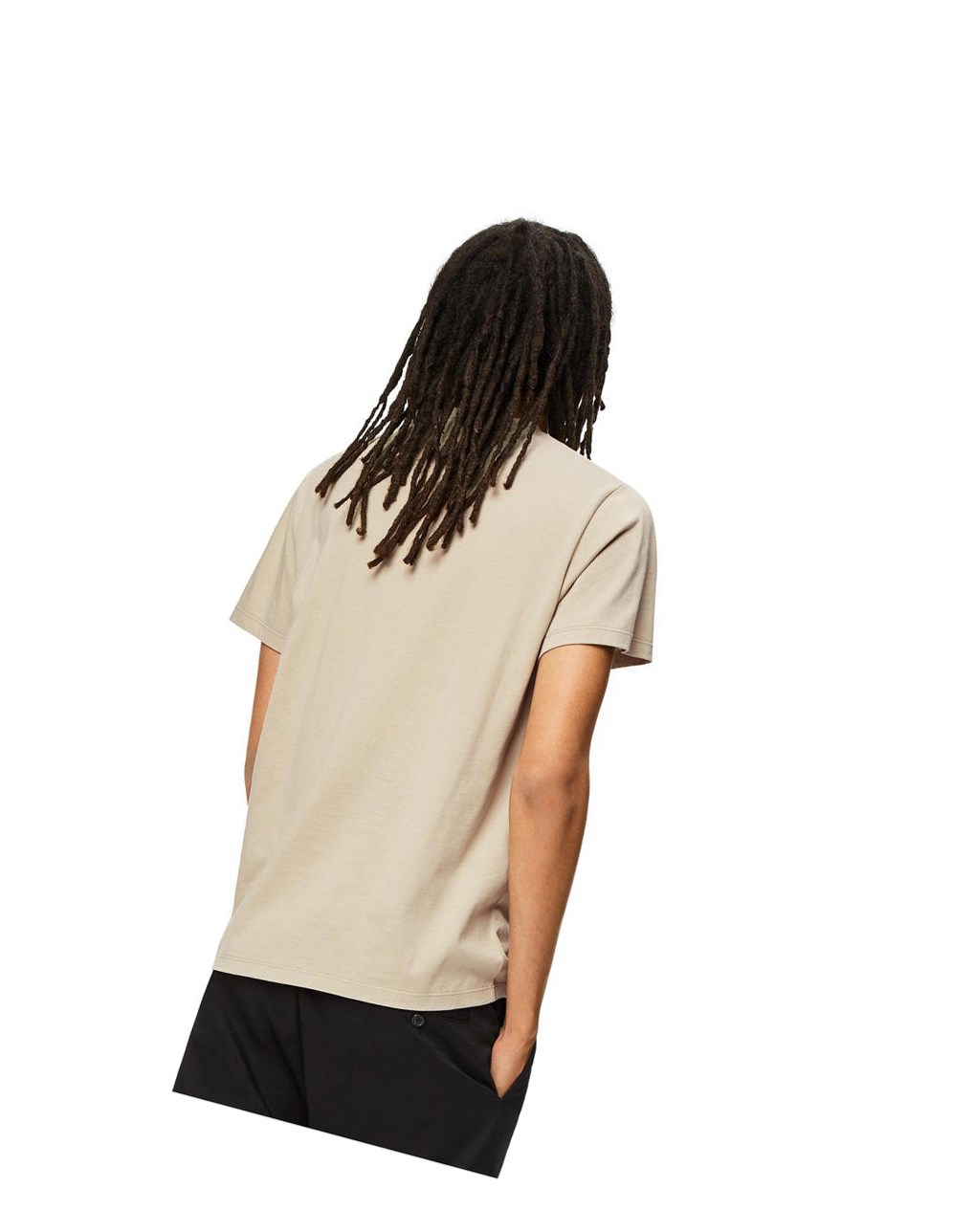 Loewe Anagram fake pocket T-shirt in cotton Grises | HZWUE-5421