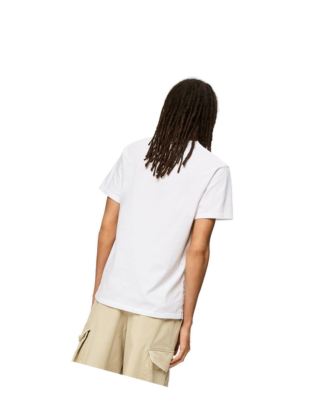 Loewe Anagram fake pocket T-shirt in cotton Blancos | MAFJU-1024