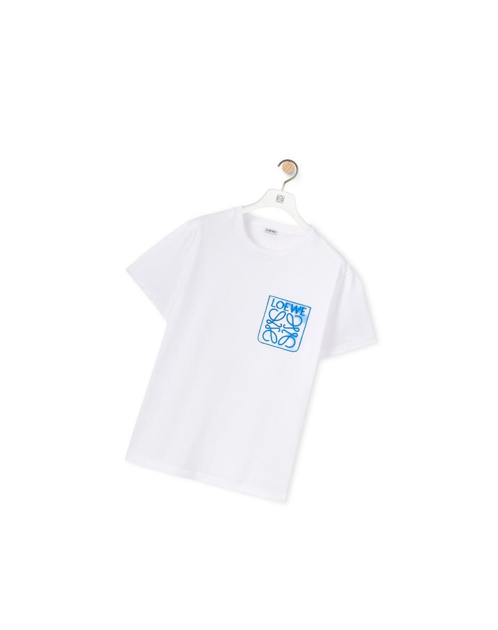 Loewe Anagram fake pocket T-shirt in cotton Blancos | MAFJU-1024