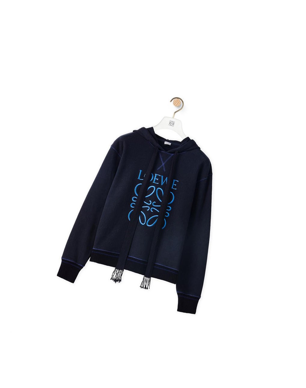 Loewe Anagram hoodie in cotton Azul Marino Azules | QNVHE-2564