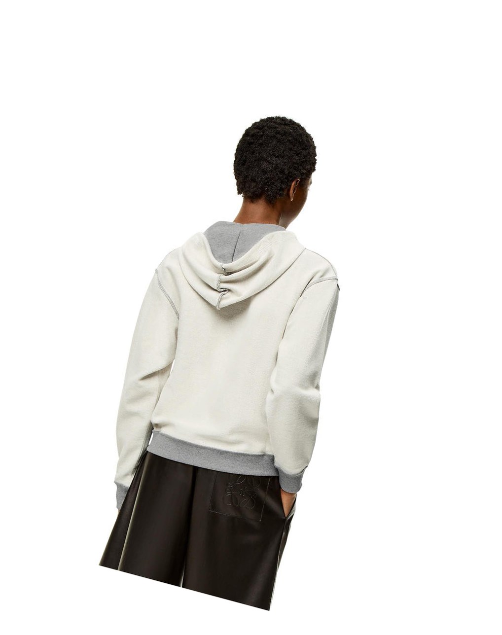 Loewe Anagram hoodie in cotton Grises | MOWGX-6801