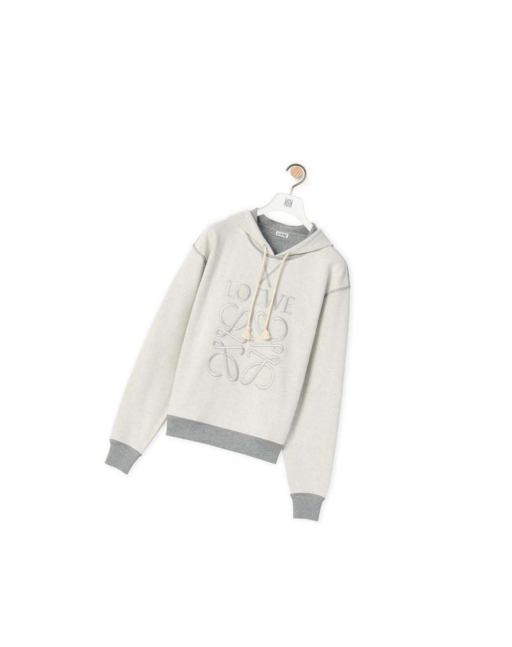 Loewe Anagram hoodie in cotton Grises | MOWGX-6801