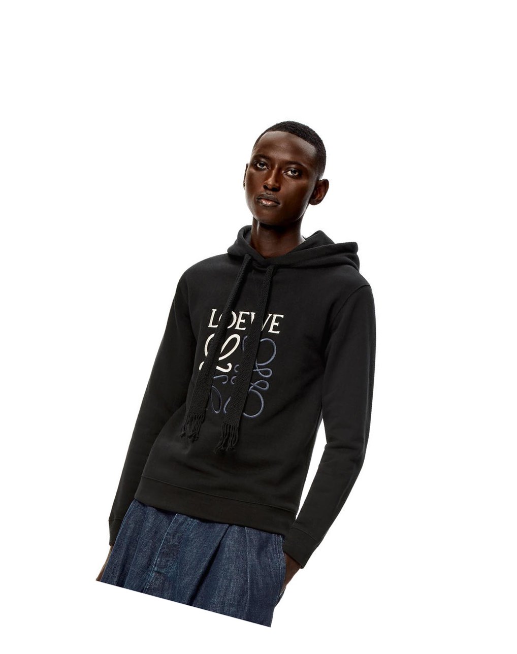 Loewe Anagram hoodie in cotton Negros | AFHXT-7892