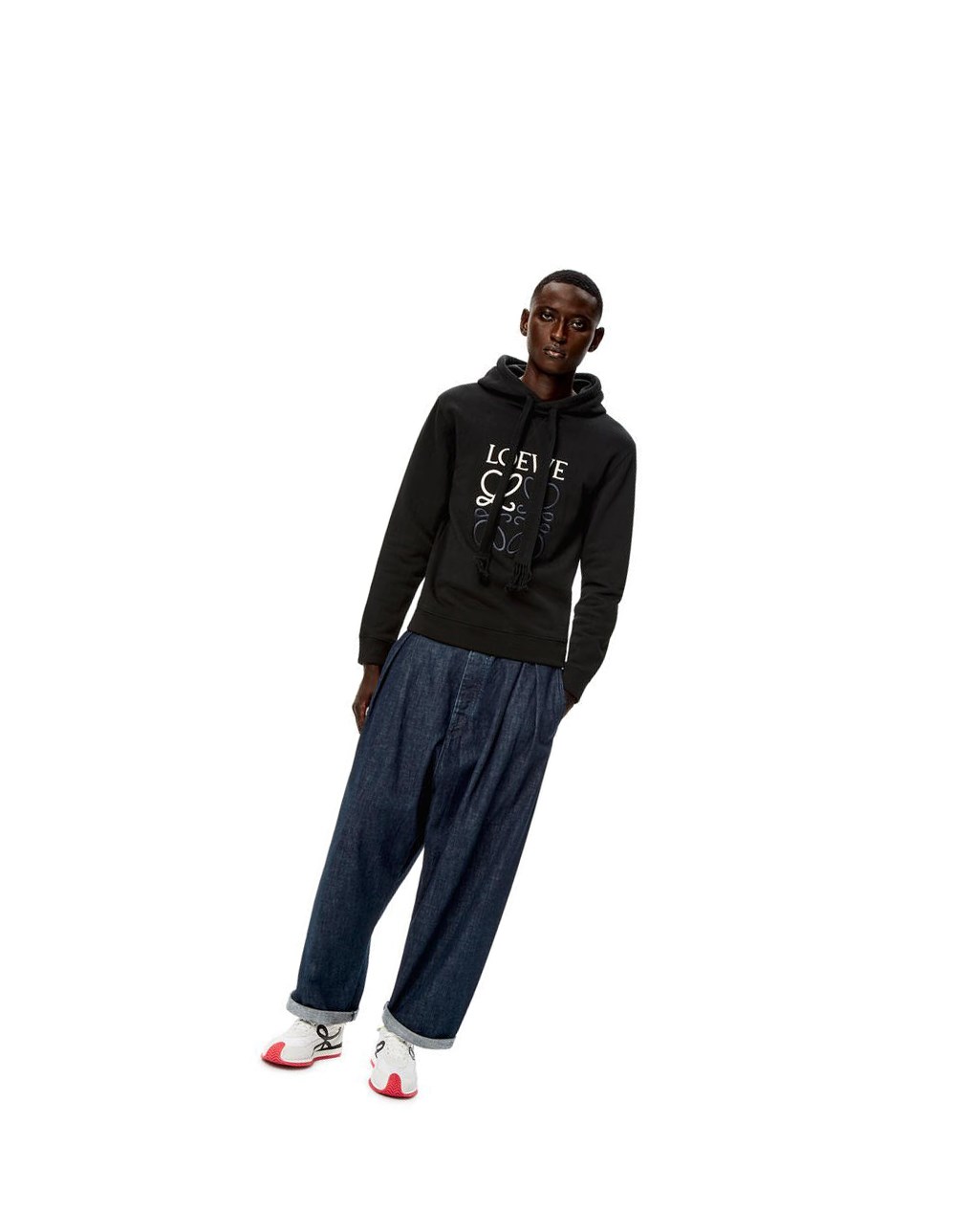 Loewe Anagram hoodie in cotton Negros | AFHXT-7892