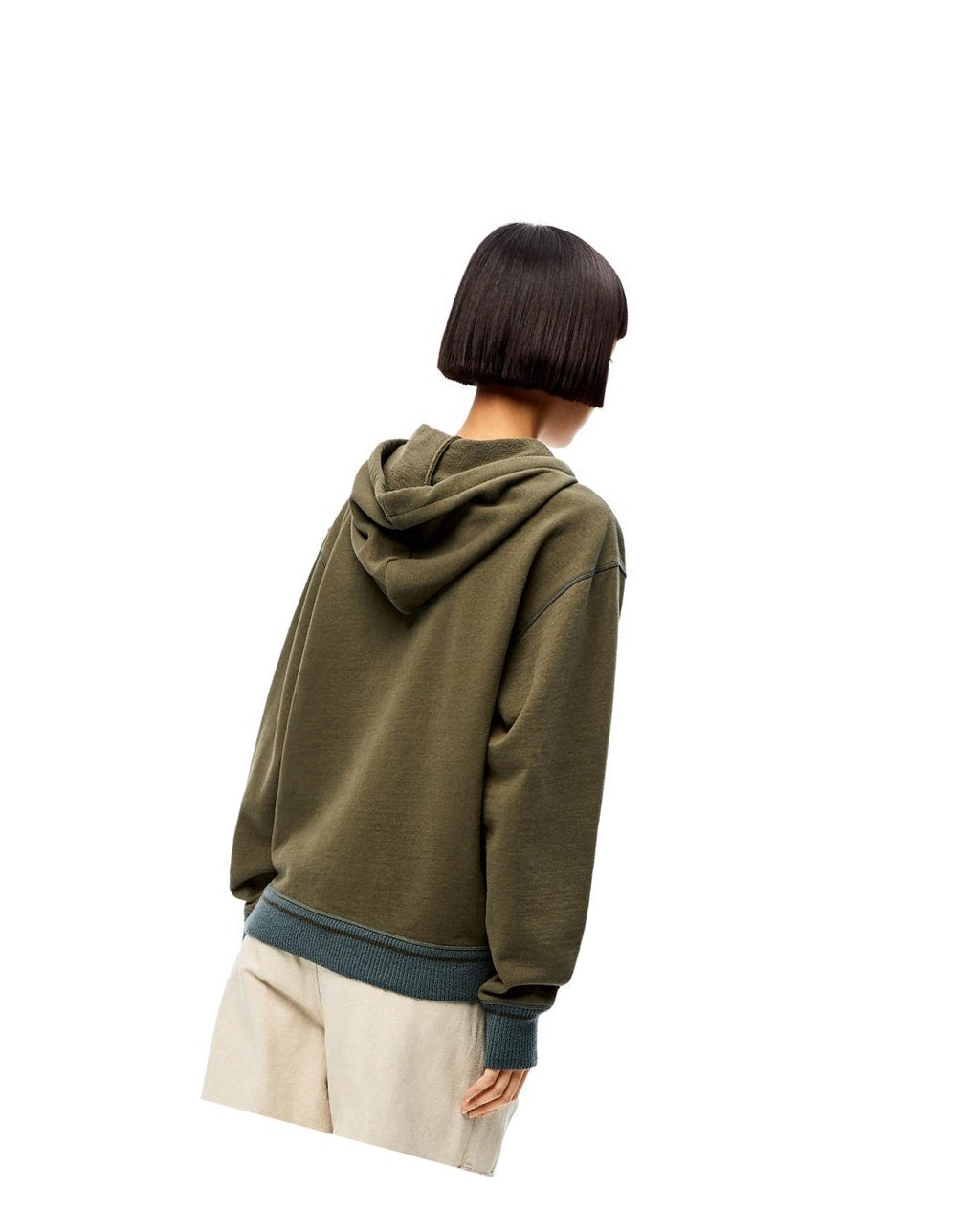 Loewe Anagram hoodie in cotton Verdes | BMARN-0281