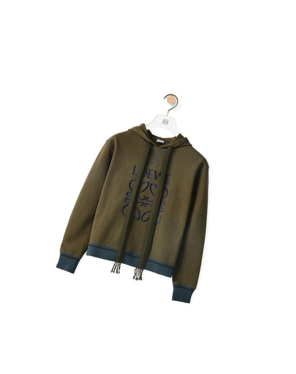 Loewe Anagram hoodie in cotton Verdes | BMARN-0281
