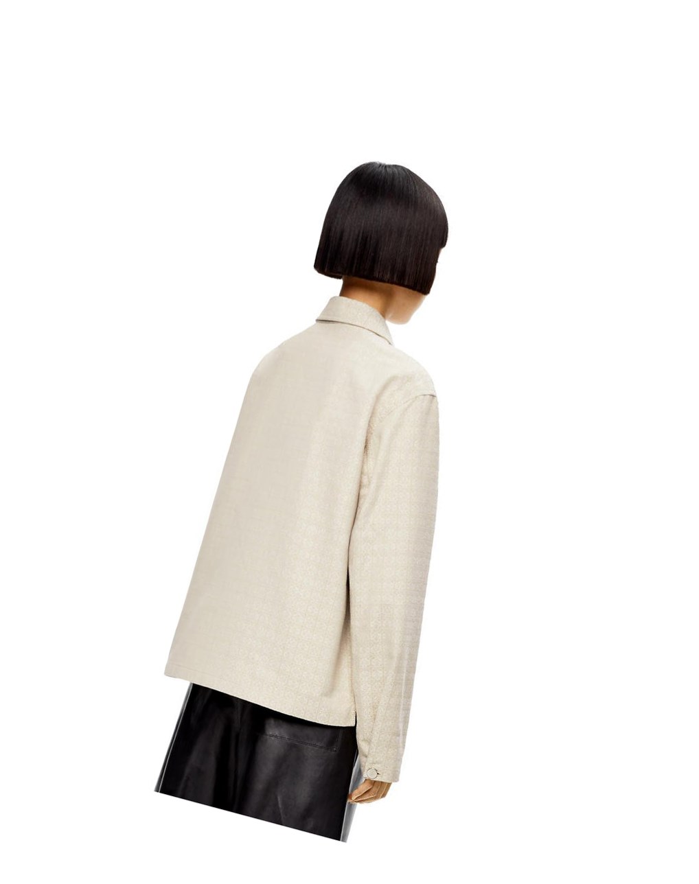 Loewe Anagram jacquard button jacket in cotton Blancos | AIDHR-5493