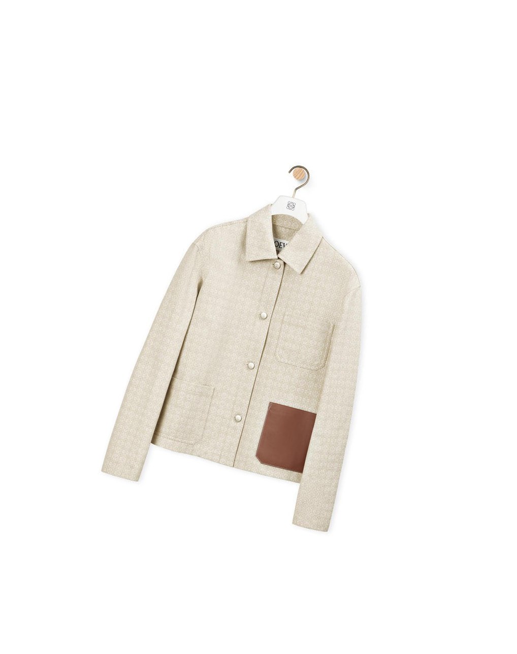 Loewe Anagram jacquard button jacket in cotton Blancos | AIDHR-5493
