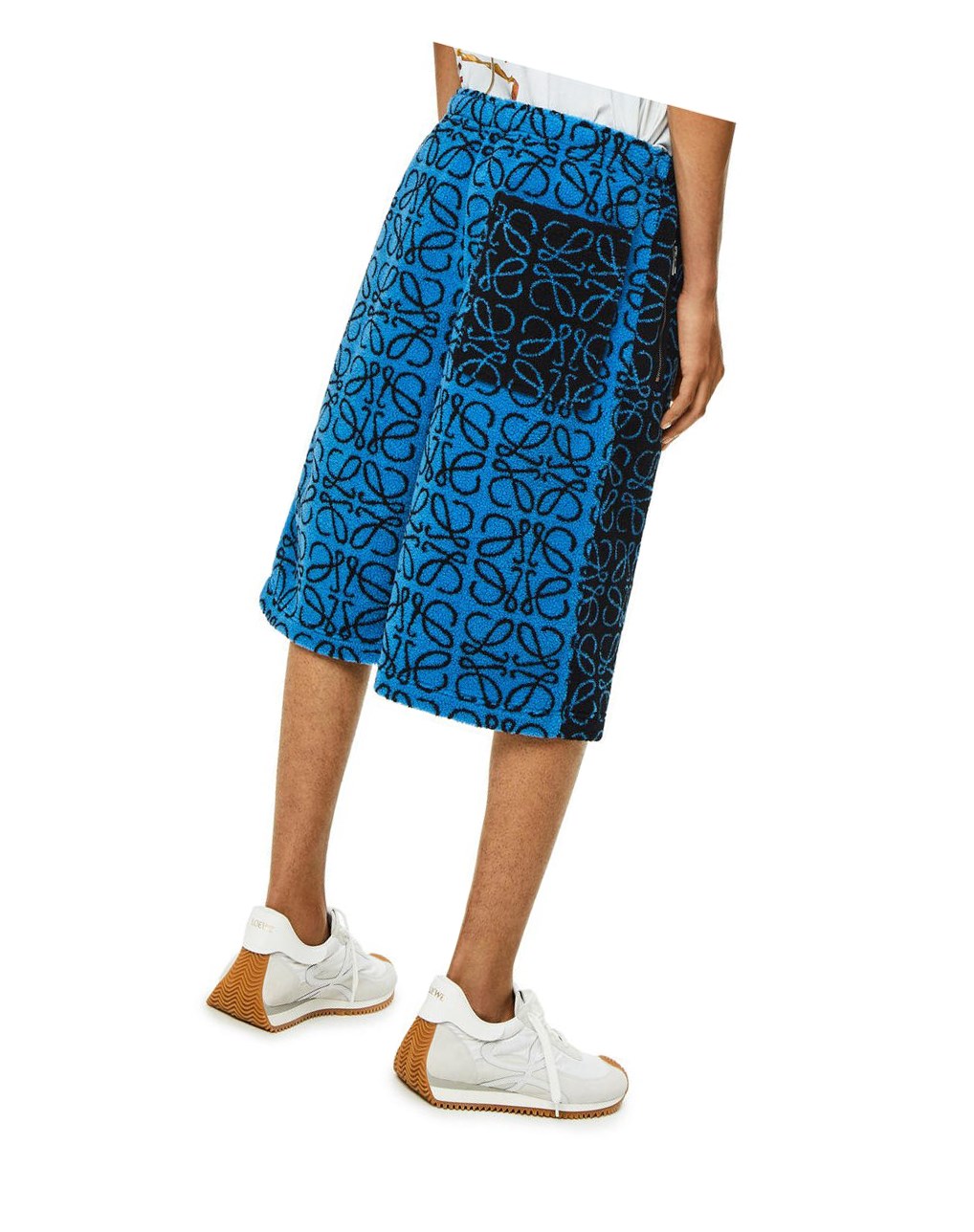 Loewe Anagram jacquard fleece shorts Negros Turquesa | DISGM-5407