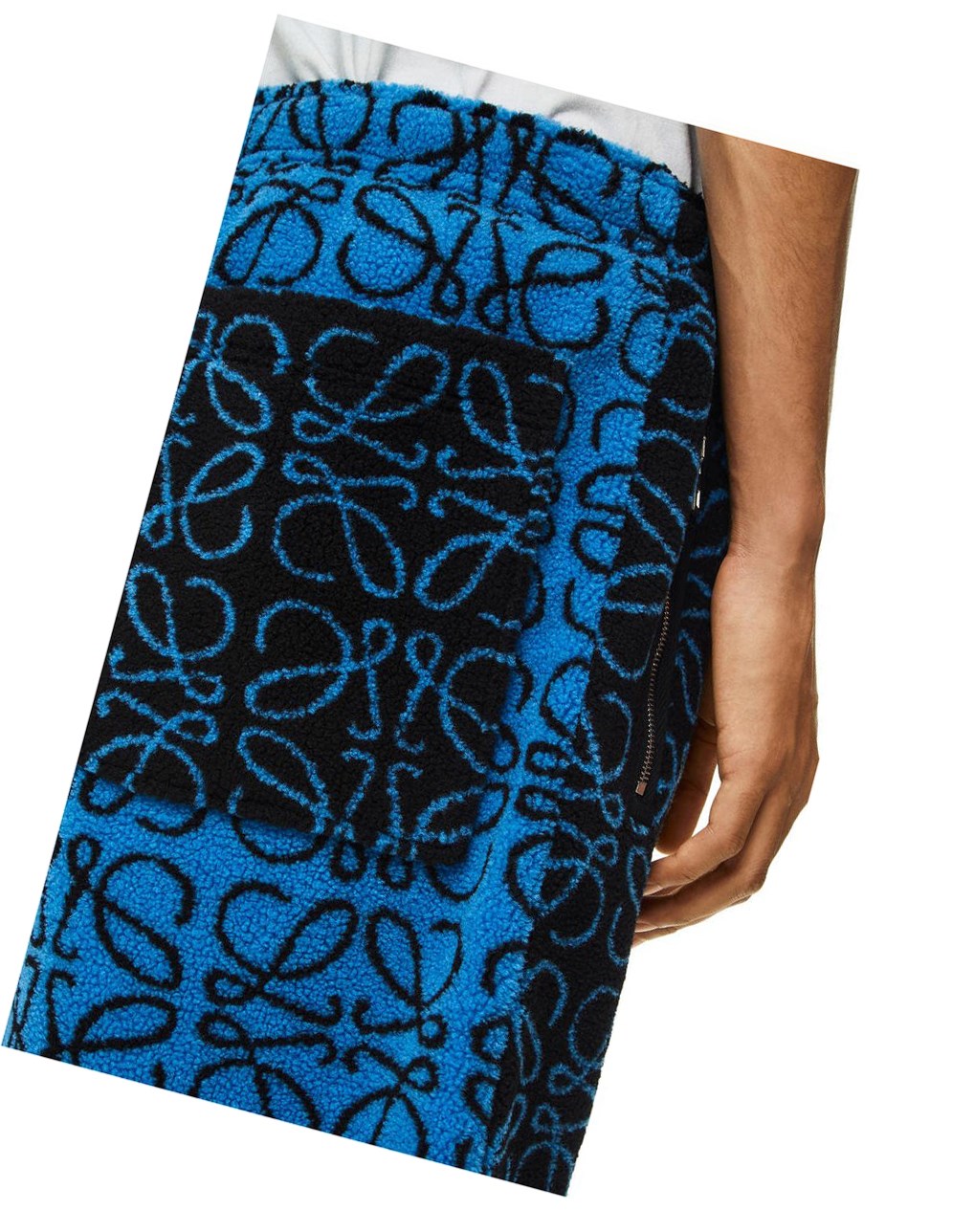 Loewe Anagram jacquard fleece shorts Negros Turquesa | DISGM-5407