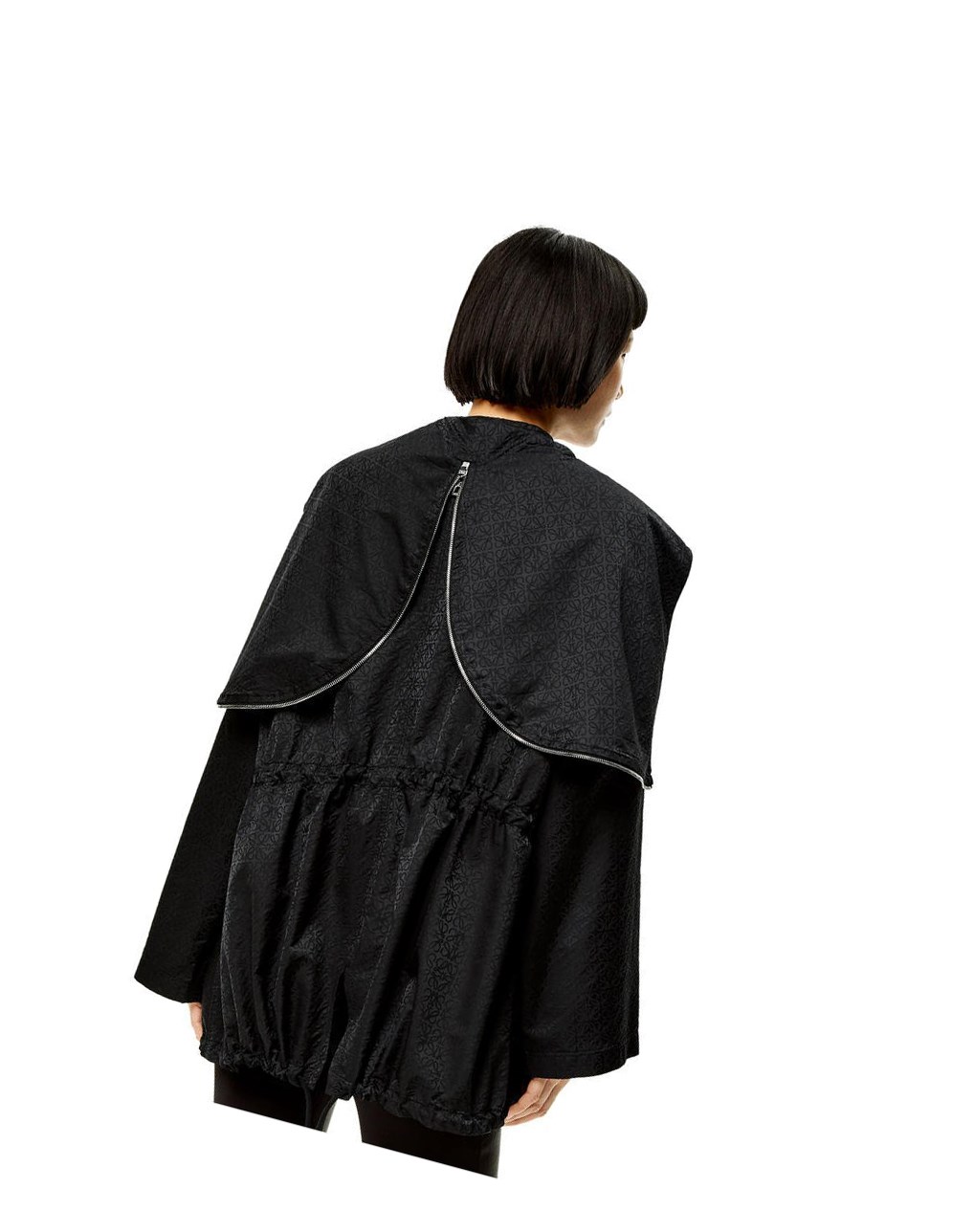 Loewe Anagram jacquard hooded jacket in nylon Negros | TBGDM-4360