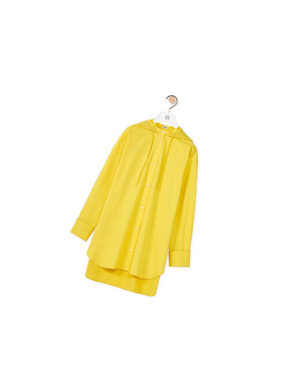 Loewe Anagram jacquard hooded shirt in cotton Amarillos | GTLHY-5716