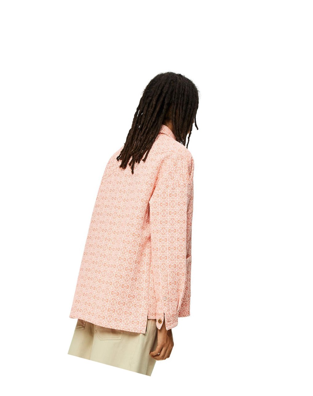 Loewe Anagram jacquard zip jacket in cotton Blancos Naranjas | MHQST-9642