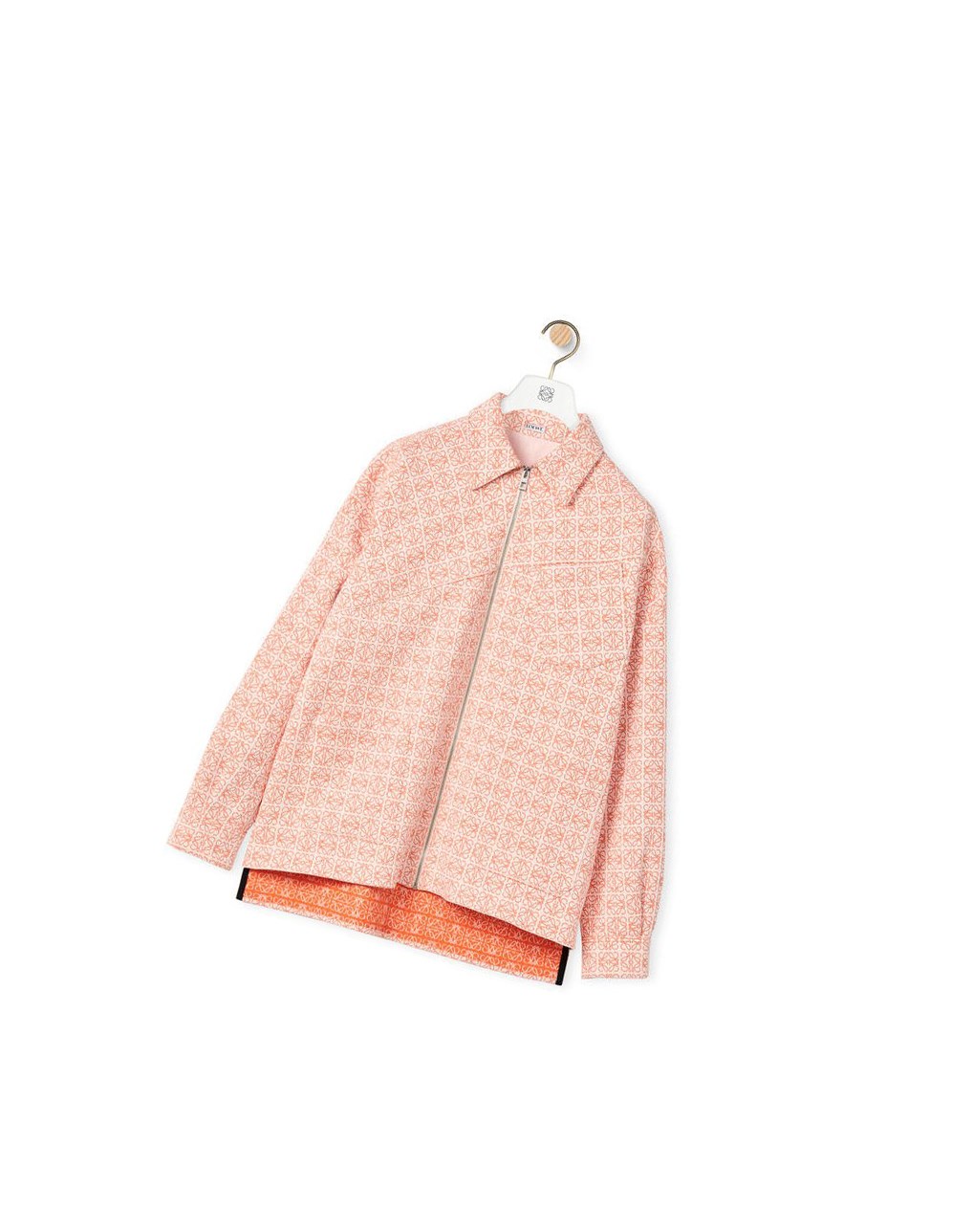 Loewe Anagram jacquard zip jacket in cotton Blancos Naranjas | MHQST-9642