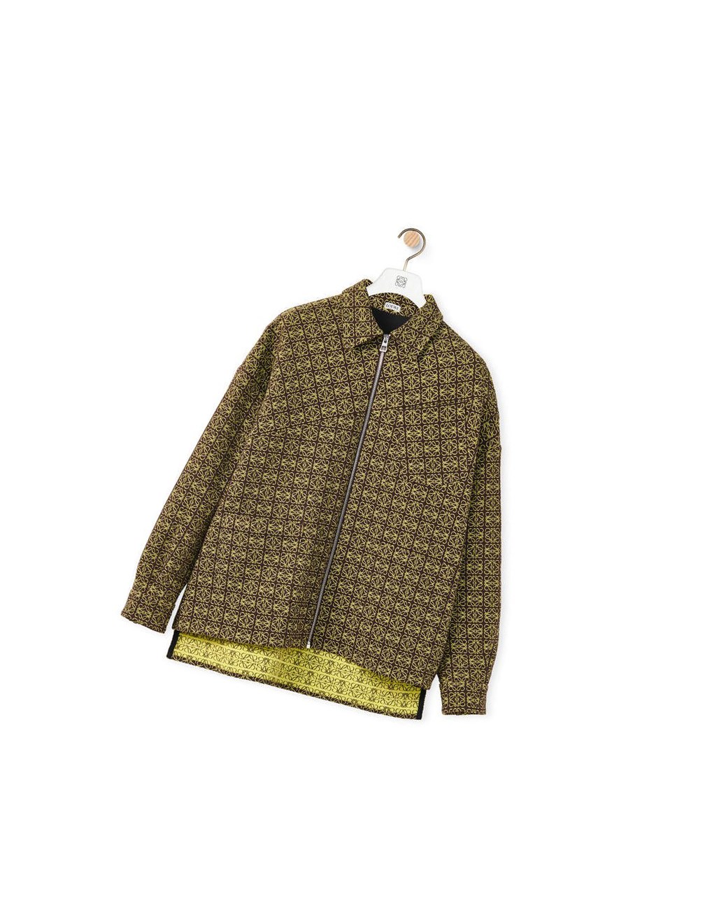 Loewe Anagram jacquard zip jacket in cotton Marrom Amarillos | OXBYV-5271