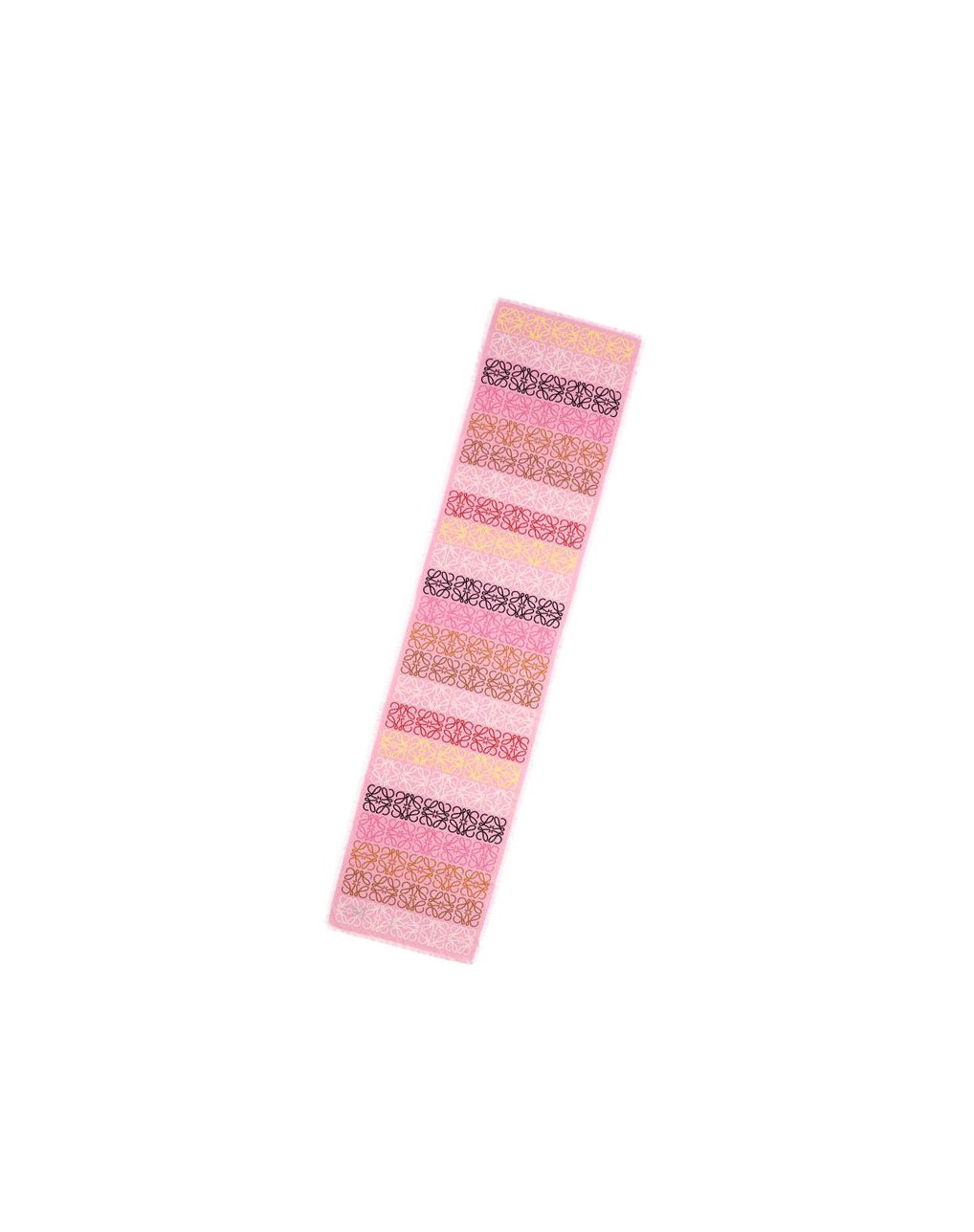 Loewe Anagram lines scarf in wool and cashmere Rosas Multicolor | AMNPJ-8415